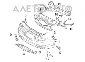 Абсорбер переднего бампера Subaru b9 Tribeca 06-07 трещина