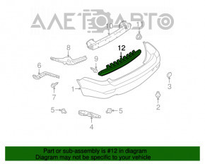 Absorbantul de bara spate pentru Subaru B10 Tribeca 08-14 nu are ghidaj