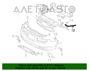 Suportul pentru bara de protecție din față, dreapta, subțire, Subaru B9 Tribeca