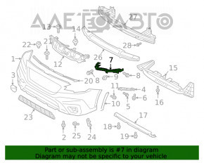 Крепление переднего бампера под фару правое Subaru Outback 20- OEM