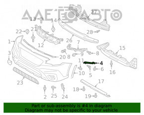 Крепление переднего бампера правое Subaru Outback 20- OEM