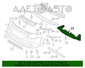 Крепление переднего бампера центр нижнее Subaru Outback 20- OEM