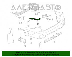 Suportul pentru bara spate dreapta Subaru Outback 20- nou original