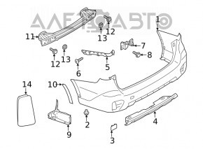 Suportul pentru bara spate dreapta Subaru Outback 20- nou original