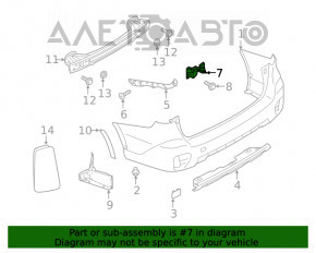 Крепление заднего бампера под фонарем правое Subaru Outback 20- надлом креп