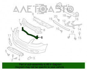 Кронштейн переднего бампера верхний Subaru b10 Tribeca