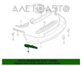 Крепление заднего бампера нижнее правое Subaru b9 Tribeca OEM