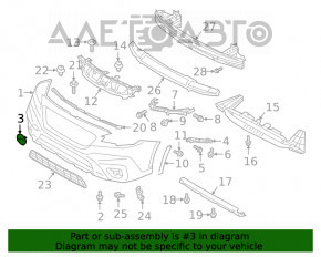 Capacul de tractare a cârligului de remorcare al barei frontale Subaru Outback 20-