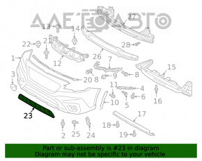 Grila inferioară a bara de protecție față pentru Subaru Outback 20- nouă originală OEM