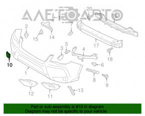 Заглушка буксир крюка переднего бампера Subaru Forester 14-18 SJ 2.0