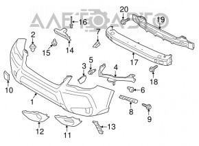 Cadru far dreapta Subaru Forester 14-18 SJ 2.0 nou OEM original