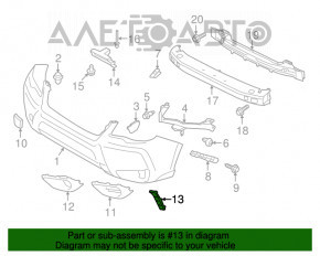 Решетка переднего бампера боковая правая Subaru Forester 14-18 SJ 2.0Xt новый OEM оригинал