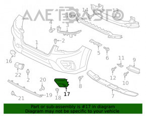 Rama far dreapta pentru Subaru Forester 19- SK LED crom