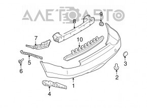 Capacul carligului de tractare pentru bara spate a Subaru B9 Tribeca 06-07, nou, original OEM.