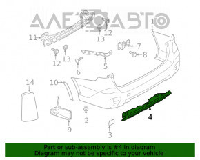 Buza bara din spate a Subaru Outback 20- structura, zgârieturi