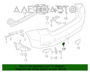 Capacul carligului de tractare a barei spate Subaru XV Crosstrek 13-17, nou, original OEM