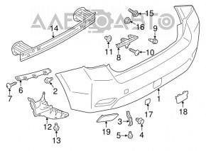 Capacul carligului de tractare a barei spate Subaru XV Crosstrek 13-17, nou, original OEM