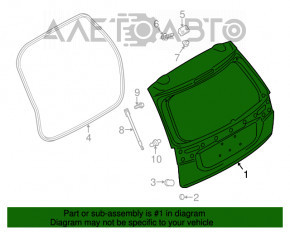 Ușa portbagajului goală Mitsubishi Outlander 16-21 restyled