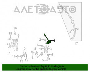 Mânerul de deschidere a portbagajului Mitsubishi Outlander 14-21 cu buton keyless