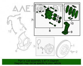 Suportul frontal stânga pentru Kia Sorento 14-15