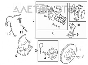 Suportul frontal stânga pentru Kia Sorento 14-15