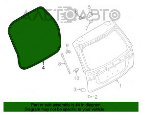 Garnitura de cauciuc pentru ușa portbagajului Mitsubishi Outlander 14-21