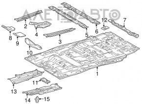 Защита днища правая Toyota Sienna 11-20