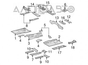 Защита днища правая Lexus GS300 GS350 GS430 GS450h 06-07