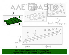 Protecție de fund frontal dreapta pentru Lexus CT200h 11-17