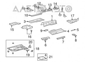 Protecție pentru podea, partea stângă față, pentru Lexus LS460 07-12.