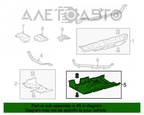 Protecție podea stânga mare Toyota Highlander 14-19