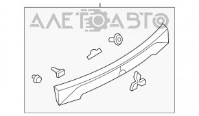 Молдинг двери багажника с эмблемой Mitsubishi Outlander 14-15 дорест