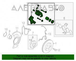 Suportul frontal stânga Hyundai Veloster 12-17