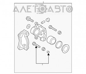 Suportul frontal stânga Kia Forte 4d 14-18