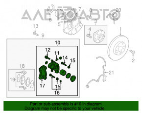 Suportul frontal stânga Kia Forte 4d 14-18