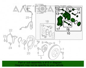 Suportul din față dreapta pentru Kia Soul 14-19