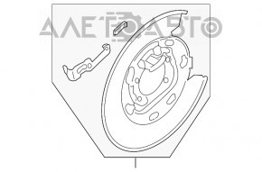 Capacul discului de frână din spate dreapta pentru Hyundai Tucson 16-20 AWD cu mecanism de frână de mână.