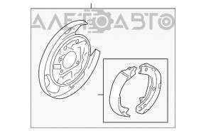 Carcasa disc frana spate dreapta Hyundai Sonata 11-15 hibrid cu mecanism frana de parcare nou original OEM