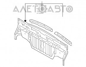 Задняя панель Lexus GS300 GS350 GS430 GS450h 06-11 черная, примята