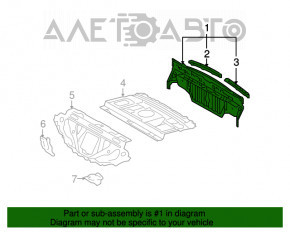 Задняя панель Lexus GS300 GS350 GS430 GS450h 06-11 черная, примята