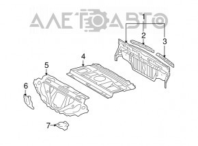 Задняя панель Lexus GS300 GS350 GS430 GS450h 06-11 черная, примята