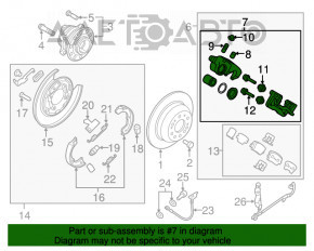 Suport spate stânga pentru Kia Sorento 16-20 pentru roți de 18 inch