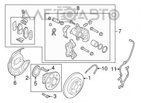 Suport spate dreapta Kia Forte 4d 14-18