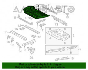 Корыто багажника Toyota Sienna 11-20