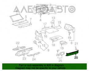 Capacul portbagajului pentru Lexus GS300 GS350 GS430 GS450h 06-11 este uzat, are zgârieturi