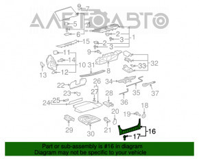 Trim pentru deschiderea portbagajului Lexus ES350 07-12 negru, zgarieturi