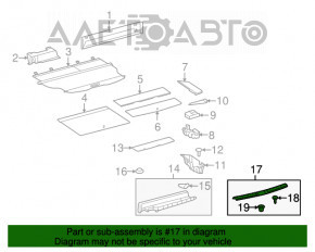 Capac portbagaj Toyota Highlander 08-13 bej, zgârieturi