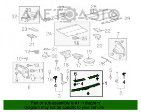 Накладка проема багажника Lexus RX350 RX450h 10-15 хром, черная, царапины, вмятины