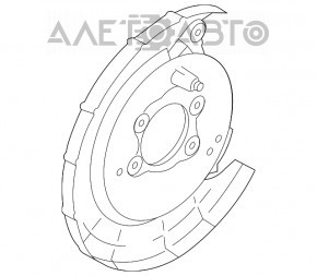 Capacul discului de frână din spate stânga Hyundai Veloster 12-17