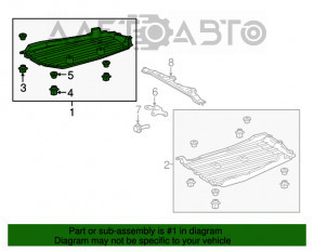 Protecția fundului dreapta pentru Toyota Camry v40, zgârieturi.